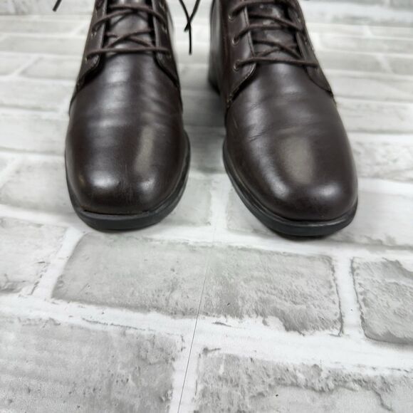 Classic Elements Lenni Women’s Size 8.5 Brown Leather Ankle Boots Vintage - Picture 5 of 11